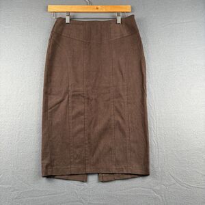 Arden B Brown Pencil Skirt Size 1 Drawstring Cotton NWT